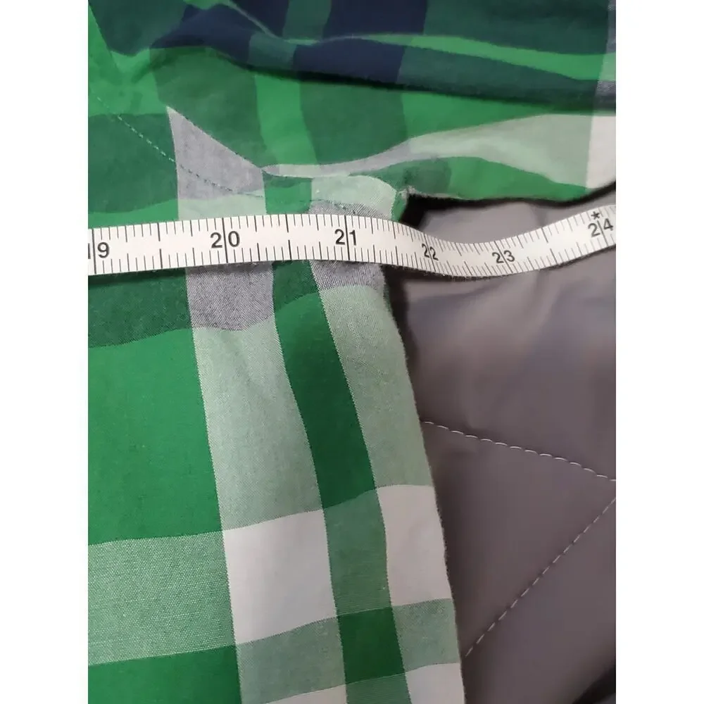 Banana Republic Men’s Medium Green Plaid Button Down Shirt Long Sleeve Cotton